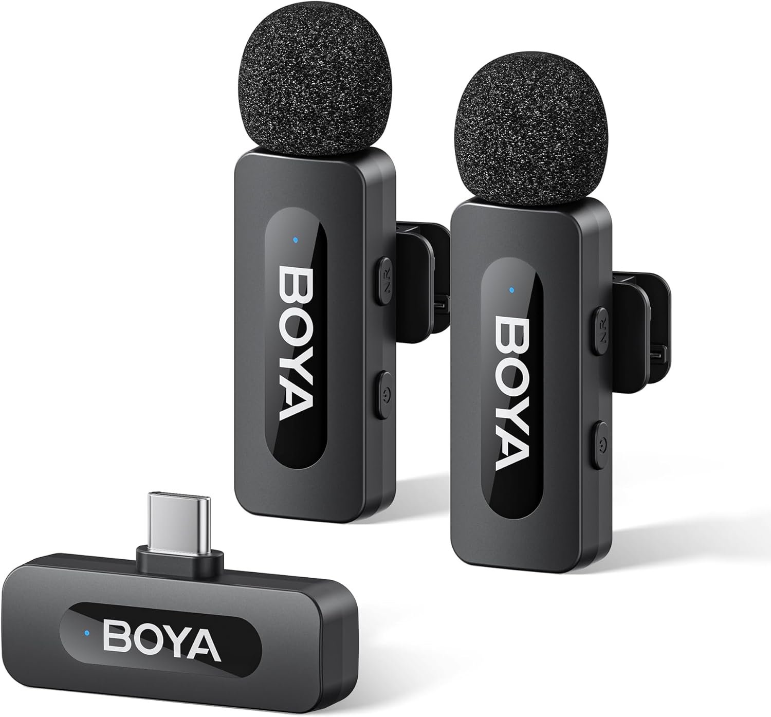 Micrófono Lavalier inalámbrico dual BOYA BY-V20 USB-C